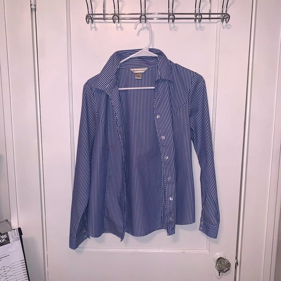 Christopher and Banks striped button up shirt women’s size S - Picture 1 of 4